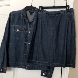 Ann Taylor Denim Suit.